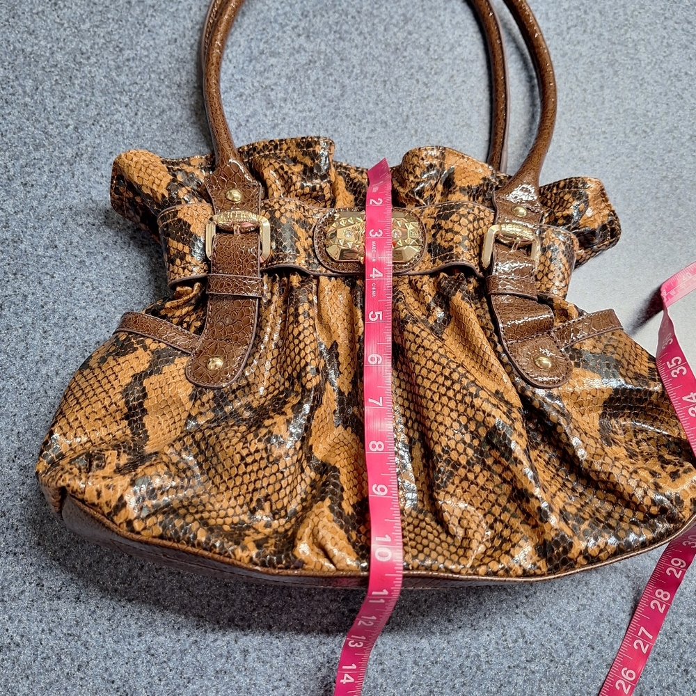 Kathy Van Zeeland Brown Faux Snake Skin Shoulder Bag, NWOT - Picture 12 of 16